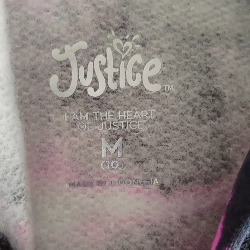 NWT Justice M(10) Tie Dye Cropped Hoodie